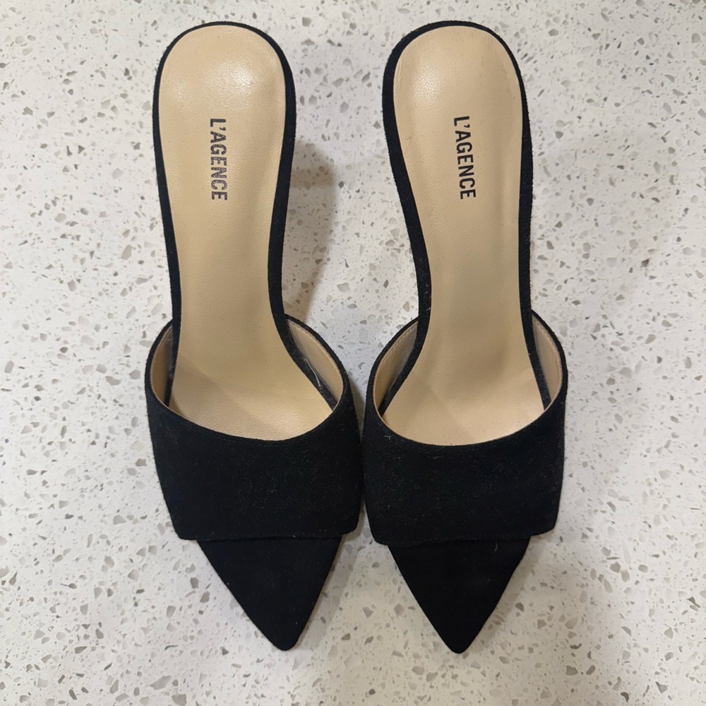 L'AGENCE Elegant Black Mules